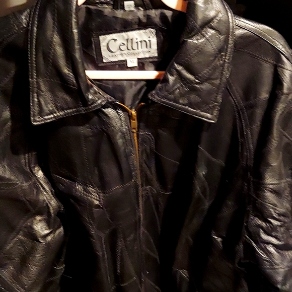 Men's Genuine Leather (Black) Jacket - Picture 1 of 8